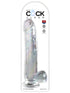 KING COCK CLEAR 11 IN. WITH BALLS - CLEAR